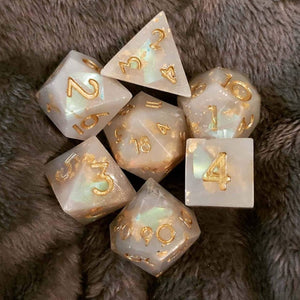 Gold Leaf Opal - Dice Set