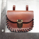Leather Belt Pouch - Brown