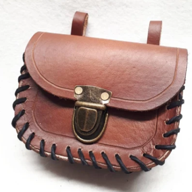 Leather Belt Pouch - Brown