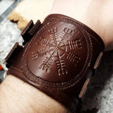 Leather Cuff - Helm of Awe